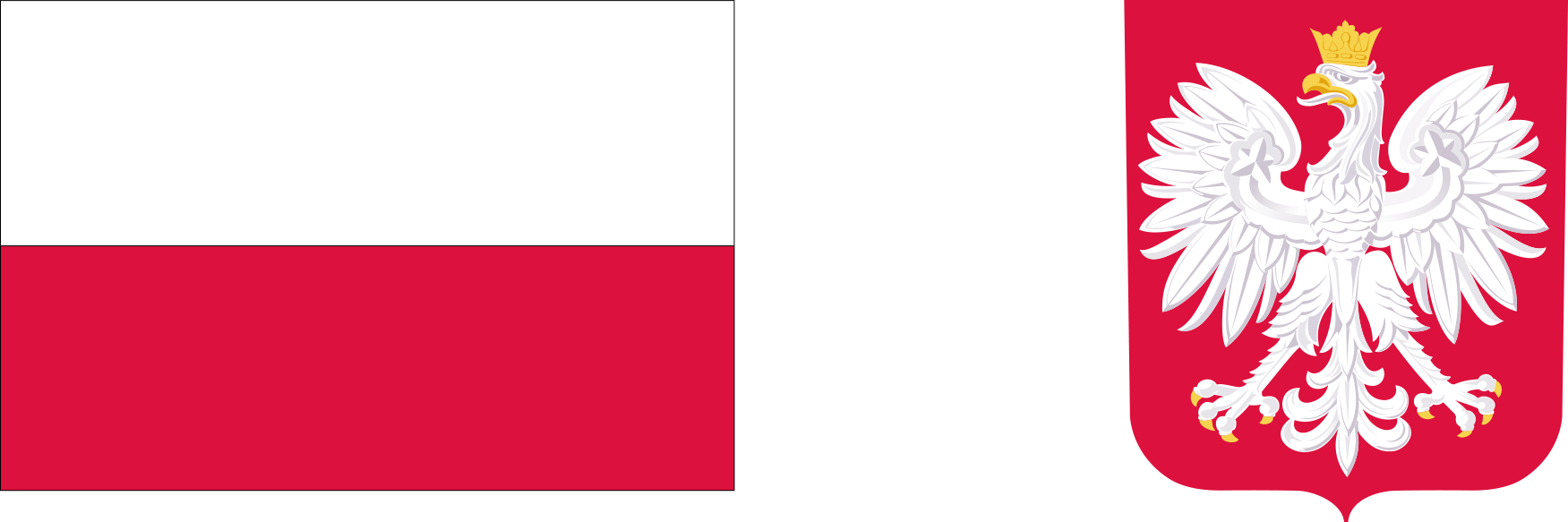 Logo Flaga polski oraz Godło Polski