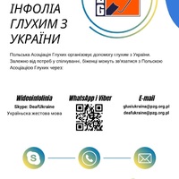 Infolinia dla głuchych z Ukrainy w języku ukraińskim