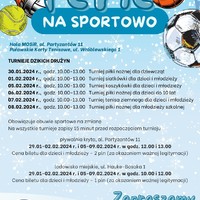 plakat Ferie na Sportowo, MOSiR Puławy