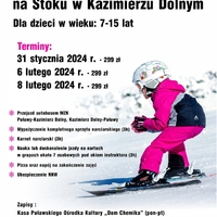 plakat POK Dom Chemika- warsztaty narciarskie